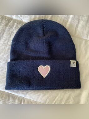 Life Is Good Beanie Winter Hat Kids OS Acrylic Outdoor Ski Sport Logo Heart 9”